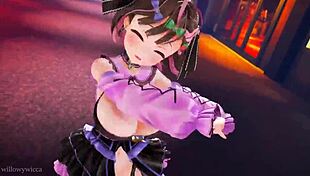 two girls grooving to the beat in 3d 😎