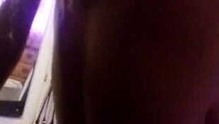 Husband and wife engage in homemade love making.