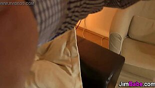 Amateur teen 18+ whore engages in intense threesome fucking and blowjob