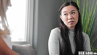 Nanny Milf Spencer Scott Intensely Fucks Hot Asian Teen Kimmy Kimm with Perfect Ass in Lesbian Muff Diving