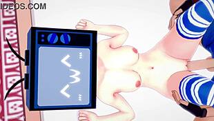 TV woman strips bikini for intense bed fuck