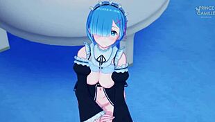 Hey, innocent Rem turns super naughty as a maid! 😍