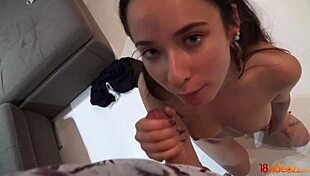 Teen Bloom Lambie fucks doggystyle and gets creamy reward 😏
