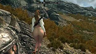 She bends over for doggystyle outdoors