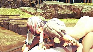 Yaoi Femboy Jin Sucks Big Dick And Gets Anal Creampie!