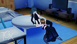 Anime gaming with nobara and maki