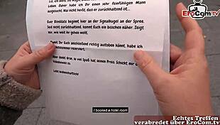 plump german milf with brown hair gets picked up on the street