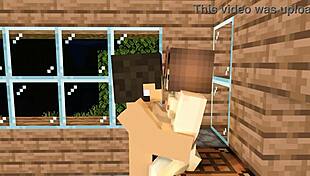 My Crush Invited Me Over After School Minecraft Animation! Doggystyle Bent Over Close Up?