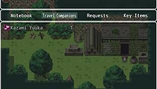 Юка разбрасывает осколок ёкая в хентай приключении с щупанием