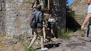 just saw this nude photo shoot happening at an abandoned military base