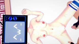 TV woman strips bikini for intense bed fuck