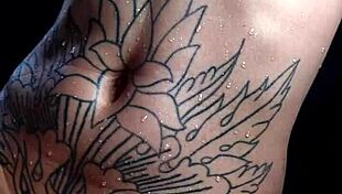 hot tranny squirting backstage with tattoos