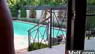 Curious milf offers big assets for neighbor's help with chores.