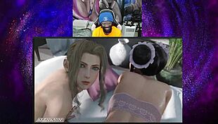 Sideways action in tight anime pussy with anal focus