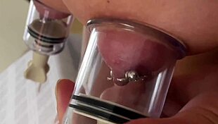 Steamy lingerie clad beauty with natural big tits gets nipple play