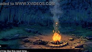 pretty lady gives footjob in hentai game