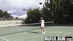 Mofos tapes show Latina Sara Luvv getting naughty during a tennis lesson with wild sucking. She’s exploited on cam for real sex action!