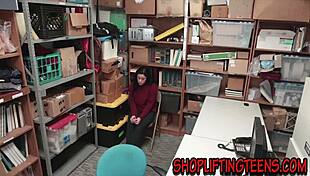 Young amateur thief caught fucking teen pussy in reality scene, leading to hardcore facial cumshot on babe