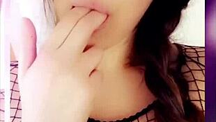 European amateur spanish woman in lingerie masturbates her big ass and natural tits