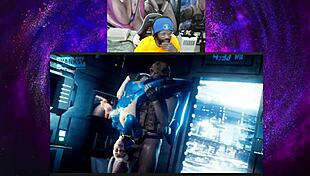 Jaheira's Bald Pussy Takes Anal While Aerith Watches Tifa's POV Fuck and Black Widow's Action