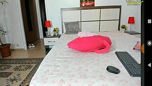 Wow, Her Big Natural Tits Sucking on Webcam!