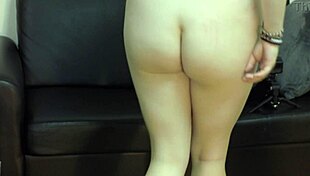 Maisy undergoes detailed casting interview with hand actions in hardcore teen scene