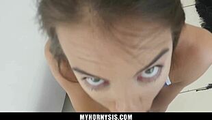 Stepbrother spies on stepsis until caught