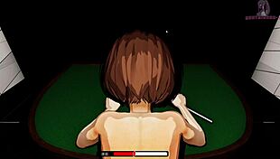 In this 3d anime, curvy teen gets a huge blowbang and squirts cum everywhere