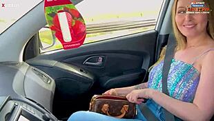 Hot step mom seduces son's classmate in car fuck