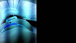 Old Slut Prepares For Lover In Tanning Booth With Anal Assfucking