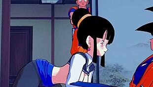 Chichi's Steamy Threesome With Gohan And Goku In Dragon Ball Fantasy