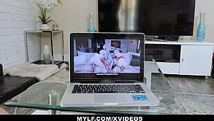 naughty milf sidra sage performs a squirting show for stepson 😈