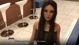 Jamie and shauna share a kiss in the cartoon