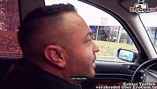 Hey, wanna see this German milf get wild in a public car hookup?