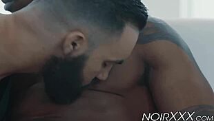 Muscular Black Gay Ass Wrecks Bearded White Stud Hard!