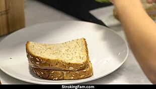 freya and naudi get hammered by stepdad in threesome