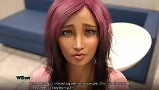 Jamie and shauna share a kiss in the cartoon