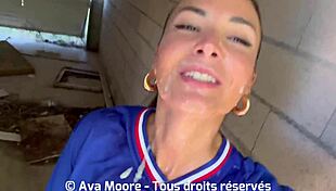 Bukkake Géant - French slut sucks strangers for Euro 2024, wanna join the bukkake?