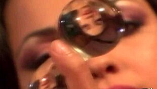 After anal toys, brunette rides in cowgirl and deepthroats for cum 😈