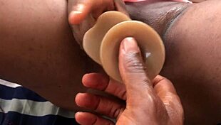 Massage leading to doggy style and dildo penetration