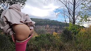 Outdoor Masturbation Near Mountains Leads To Intense Orgasm Explosion!