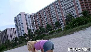 Barely legal teens with small tits engage in hardcore fucking and blowjobs.