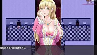 Женщина-рыцарь получает грудь атакованную компаньонами в свадебной сцене