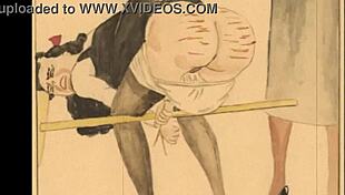 Vintage erotic drawing