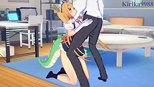 Tohru and Kobayashi share intense futanari sex in Dragon Maid hentai. 🔥