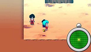 Hey, bulma's on an adventure with big busty tits in this hentai game