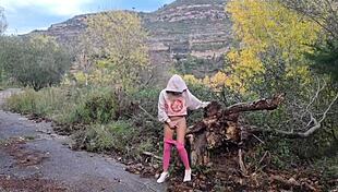 Outdoor Masturbation Near Mountains Leads To Intense Orgasm Explosion!