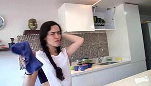 Mamacitaz - luna ruiz - brunette latina maid enjoys rough pov sex after cleaning