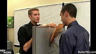 Intense Gay Blowjob At Work