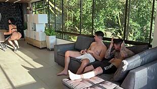 i-i mean, the cleaner catches us jerking off while staring at her ass, it's so crazy rough.